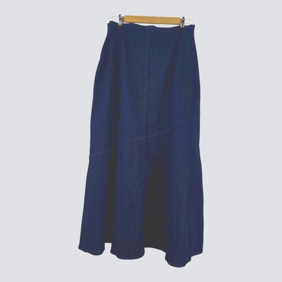 Blank NYC Dresses & Skirts - Blank NYC Womens Full Maxi Skirt, Dark Blue Denim, NWT, Aysemeteical Look